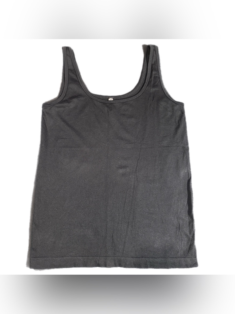 Seamless Black Stretch Nylon Spandex Tank Top Cami Size XL